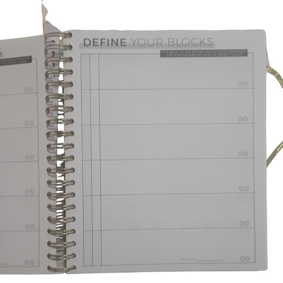 Page Co. Undated Block Schedule Planner 6‑Month Spiral Geometric Productivity - Picture 7 of 13